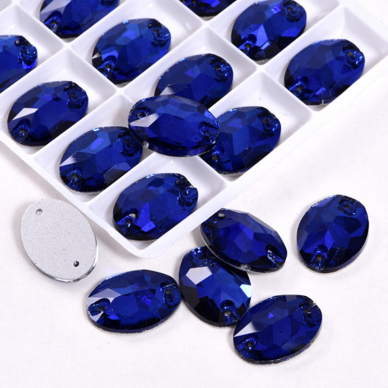 Hot Sale Bulk Rhinestone Sewing Bling Shine Oval Shape Glass Crystal Sew on Rhinestone for Performance Costumes
